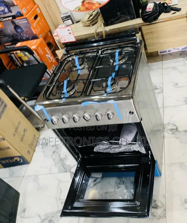 Check Out Grey (60/60) New Line Gas Stove Oven 4-Burner Ferre · Photo 1