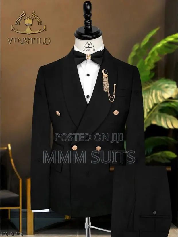 Quality Vinstillo Turkey Black 2-piece Double-breasted Men Suit · Photo 1