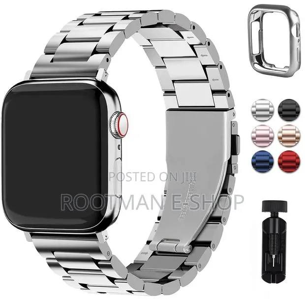 Apple Watch Band Metal Strap With Case for Apple Watch Series 1 to Se · Photo 1