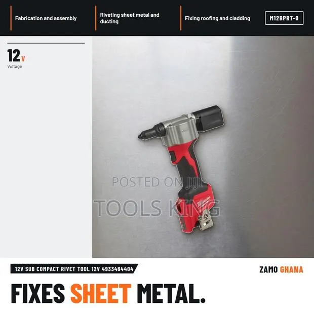 12V Sub Compact Rivet Tool 12V - M12bprt-0 · Photo 1