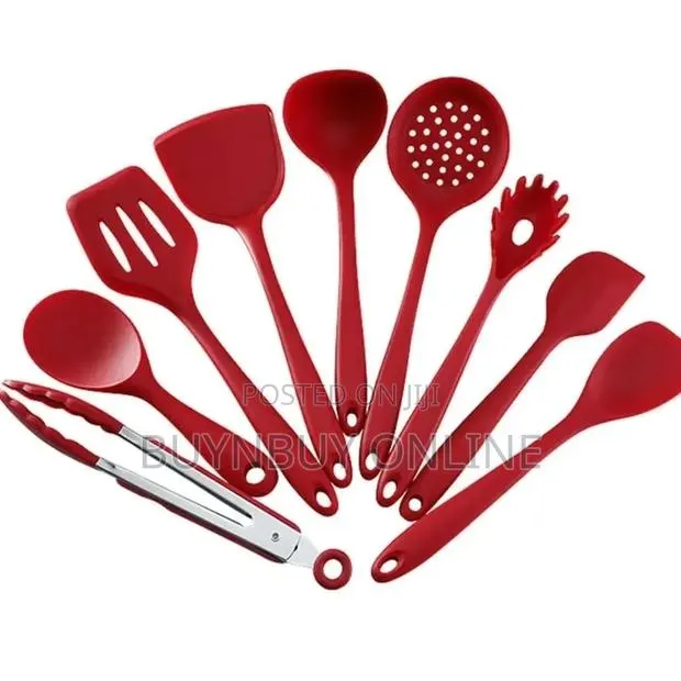 9 Piece Red Cooking Utensil Set · Photo 1