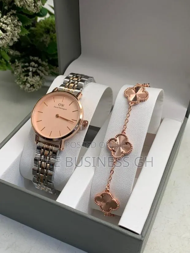 Watch and Rosegold Bracelet Set for Women · Photo 1