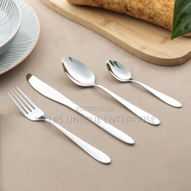 24pcs Stainless Steel Cutlery Set,tea Spoon Set Included · Photo 1