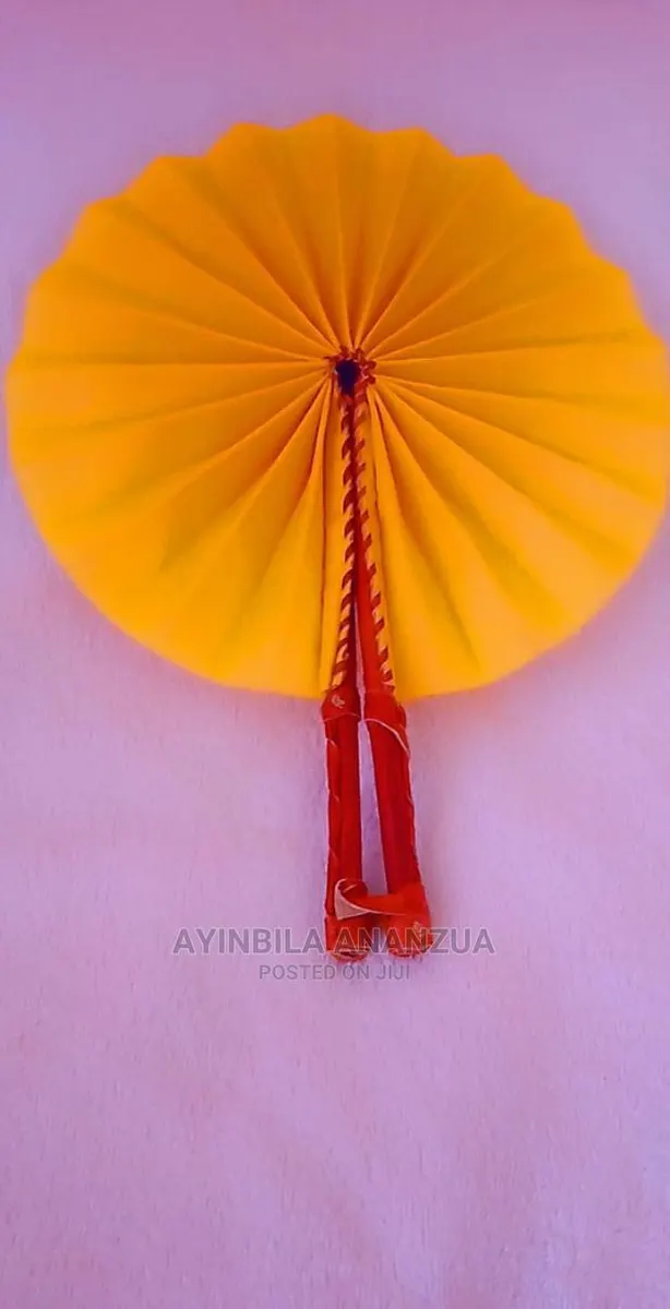African Print Fabric Hand Fans · Photo 1