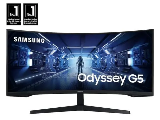 Samsung 34" Odyssey G55T WQHD 165hz 1ms(MPRT) HDR Curved · Photo 1