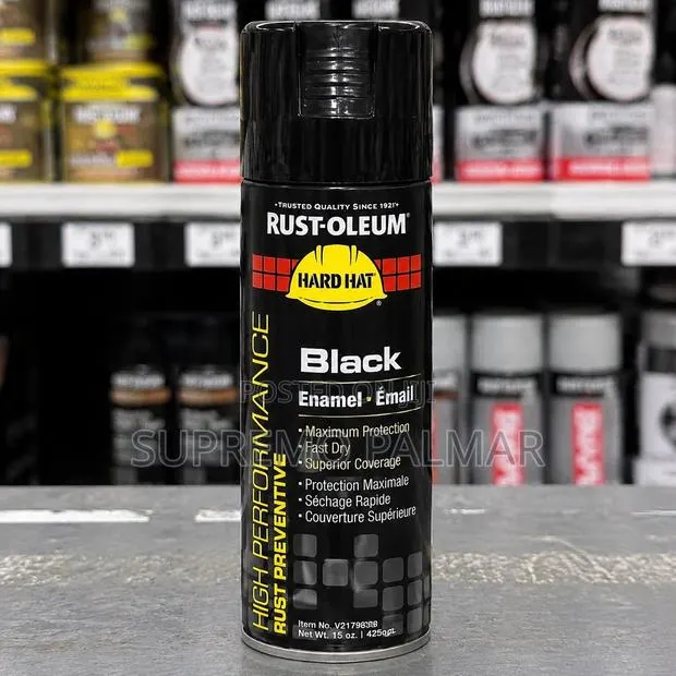 Enamel Flat Black Spray Paint, Rust Preventive · Photo 1