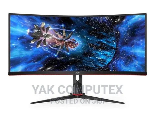 Aoc Cu34g2x 34" Curved Frameless Immersive Gaming Monitor, · Photo 1