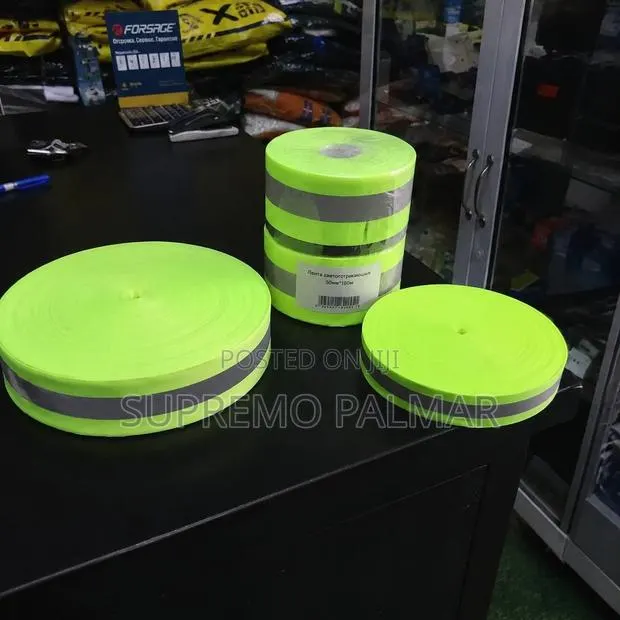 High Visibility Reflective Safety Tape Roll 50mm X 100m - Green · Photo 1