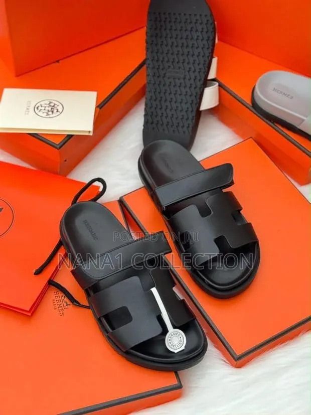 Hermes Chypre Calfskin Techno Sandals · Photo 1
