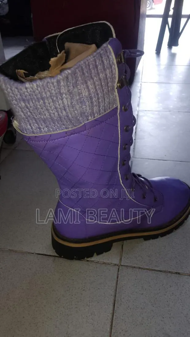 Purple High Top Boots Size 39 · Photo 1