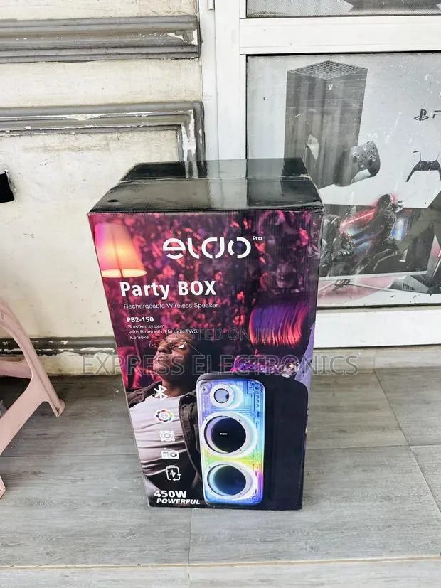 Lovely New Black Rechargeable Speaker Eldo Pb2-150 Double 8" · Photo 1