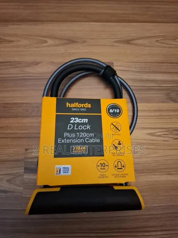 Halfords 23cm D Lock and 115cm Cable Lock · Photo 1