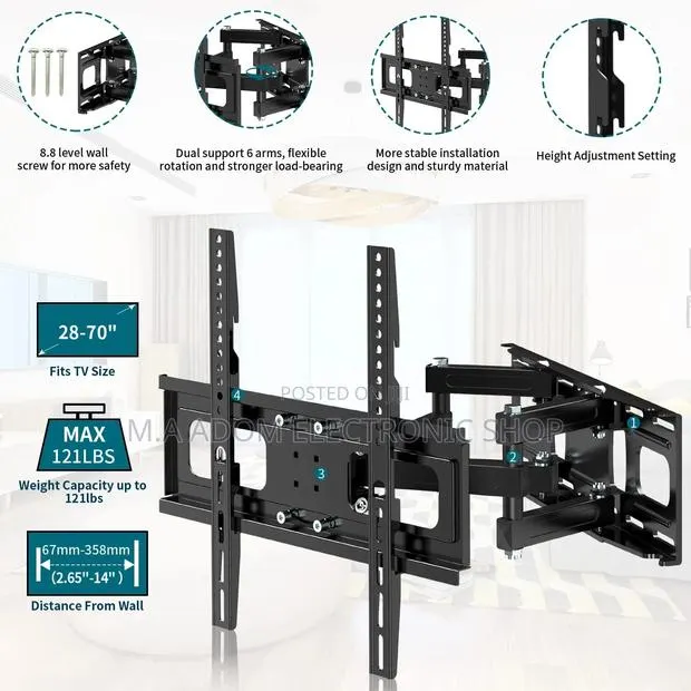 Swivel Adjustable Tv Mount 26”-70” · Photo 1