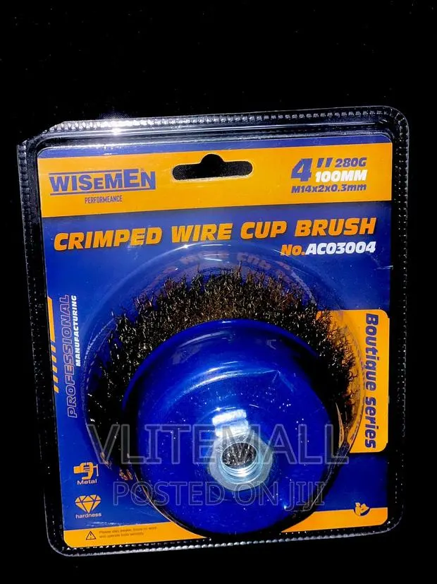 4'' Diameter Crimped Wire Cup Brush (Ac03104) · Photo 1