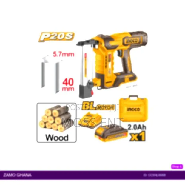 Cordless Crown Stapler - Ccsnli6008 · Photo 1