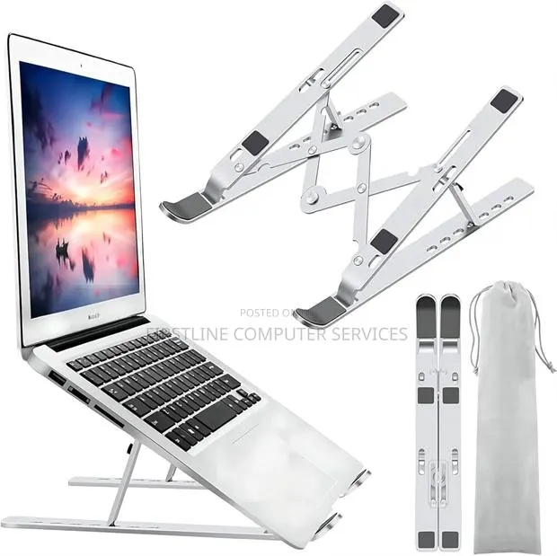 Adjustable Laptop Stand With 360-Degree Rotating Base, · Photo 1