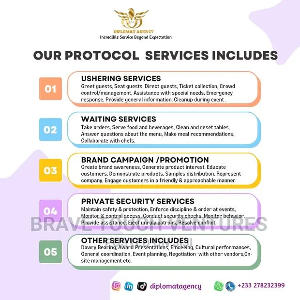 Ushering,Waiting Protocol Service · Photo 1