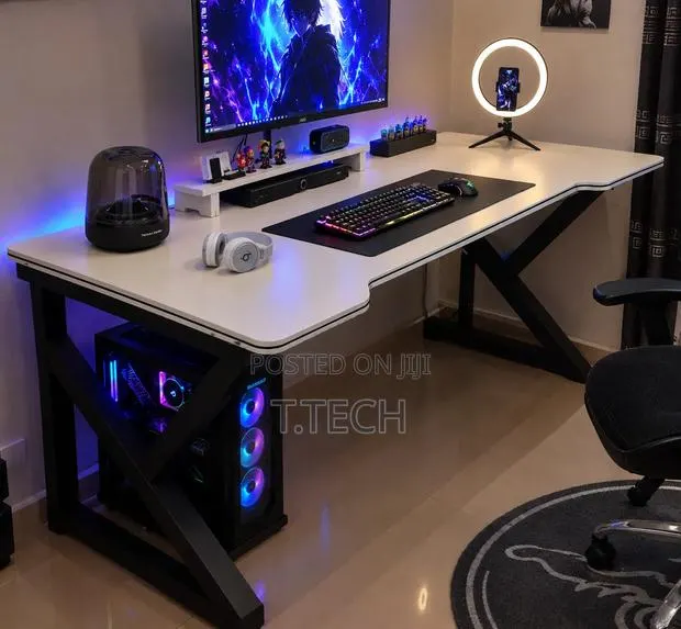 Modern K-Shaped Gaming & Work Desk (140 X 60 Cm)