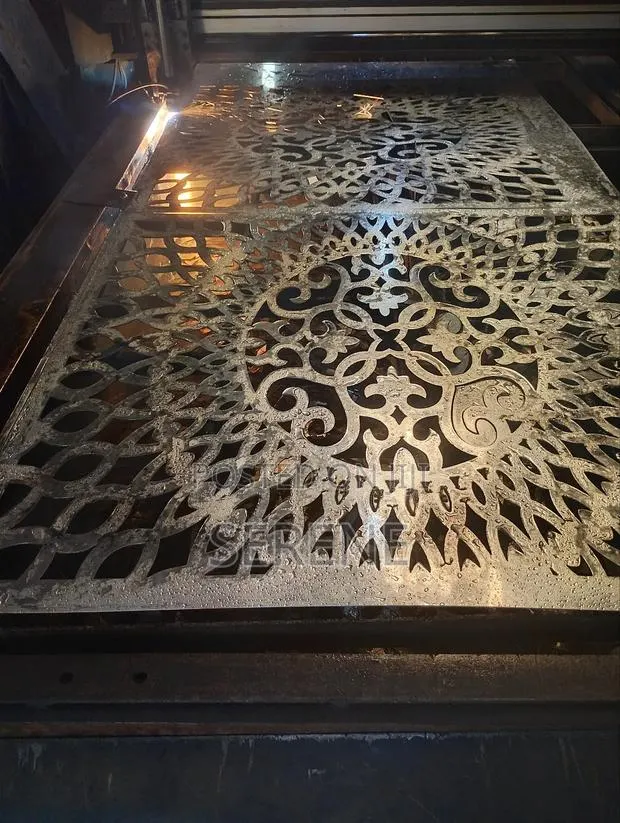 Galvanized Metal Plate With Laser-Cut Design · Photo 1