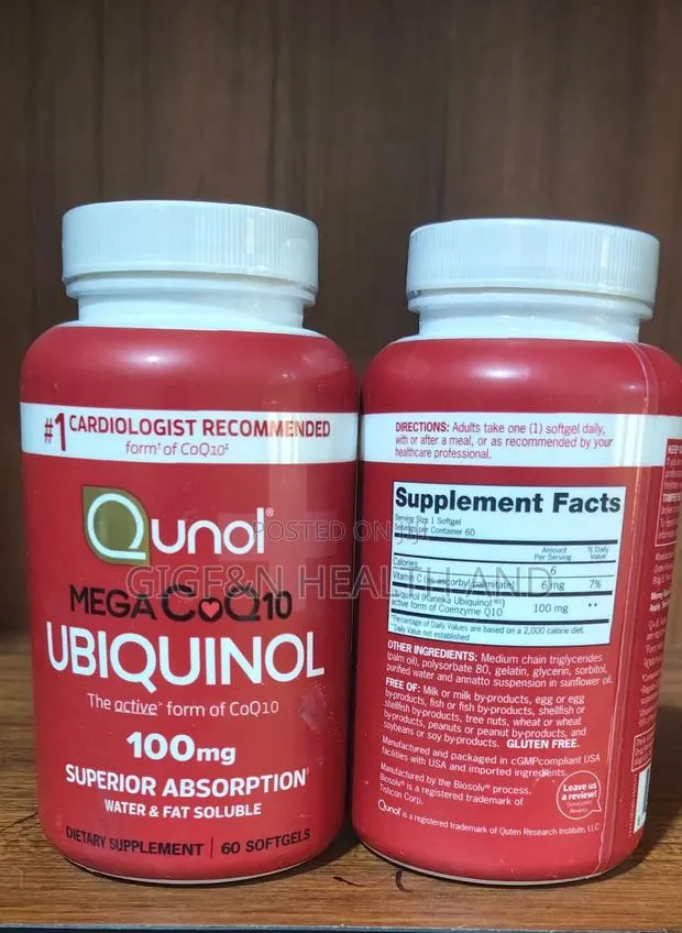 Mega Coq10 Ubiquinol, 100mg, 60 Softgel. · Photo 1