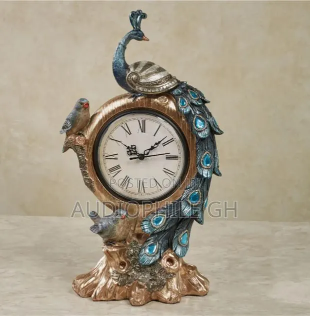 Poised Peacock Accent Clock Blue · Photo 1