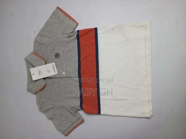 M S Ash,White and Blue Polo Shirt for Kids · Photo 1