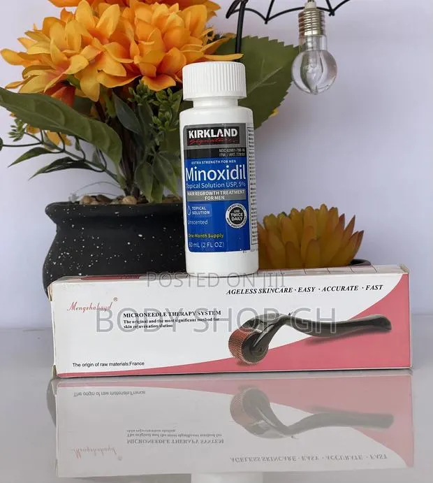 Beard and Hairline Pack - Kirkland Minoxidil + Derma Roller · Photo 1