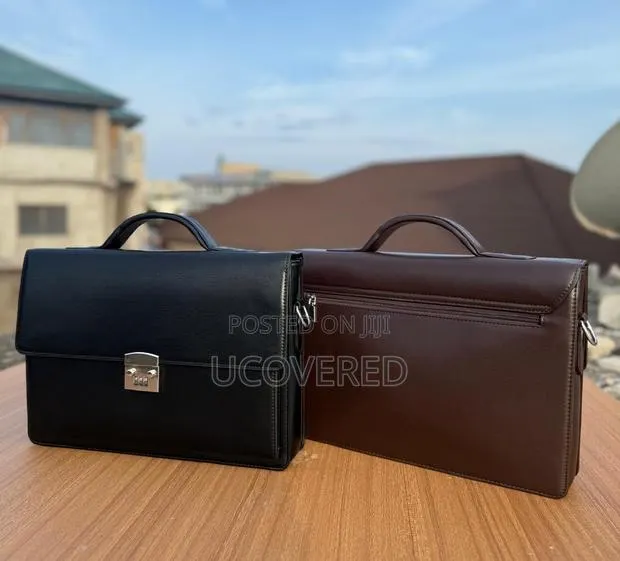 Briefcases for Business Men Leather Locking Laptop Bag · Photo 1