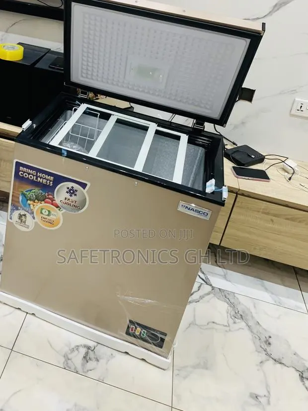 Check Out Gold Nasco Chest Freezer 150 LTRS Nas-200fl-G · Photo 1