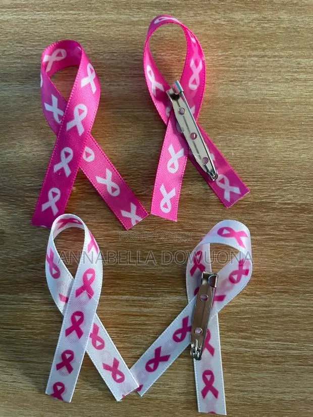 1pc Breast Cancer Awareness Month Ribbons With Pins Already Attached · Photo 1