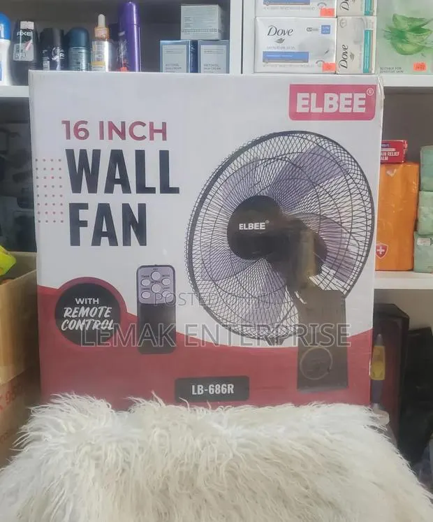 Elbee 16-Inch Wall Fan (Model: LB-686R) · Photo 1