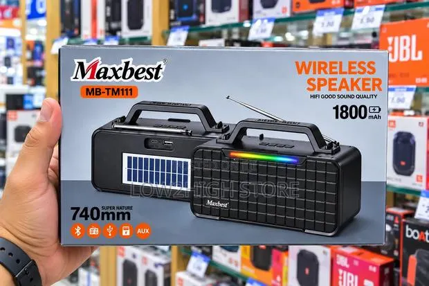 Maxbest MB-TM111 Solar Deep Bass Bluetooth Speaker - Low2High · Photo 1
