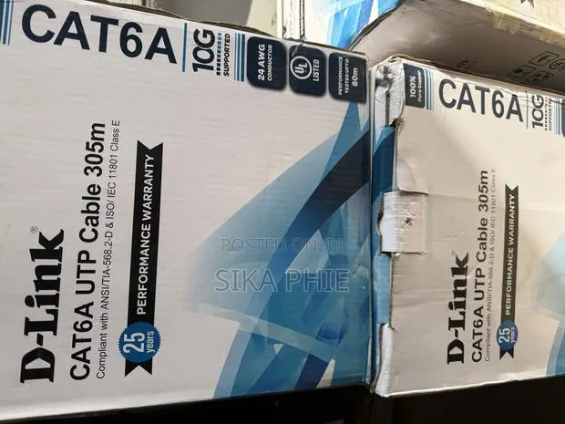 Cat6a Dlink - 305m/Roll - Light Blue · Photo 1