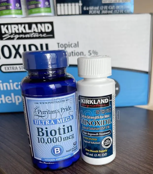 Hairline Regrowth Package - Kirkland Minoxidil + Biotin · Photo 1