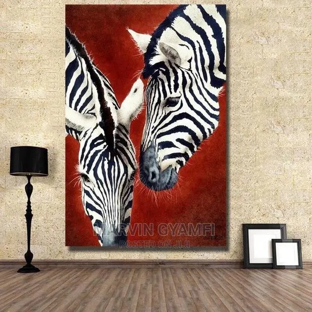 Unity Zebra Painting on Canvas 45X 20 Inches on Canvas · Photo 1