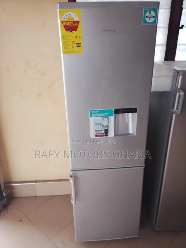 Hisense 244L Bottom Freezer Refrigerator With Water Dispenser – Silver · Photo 1