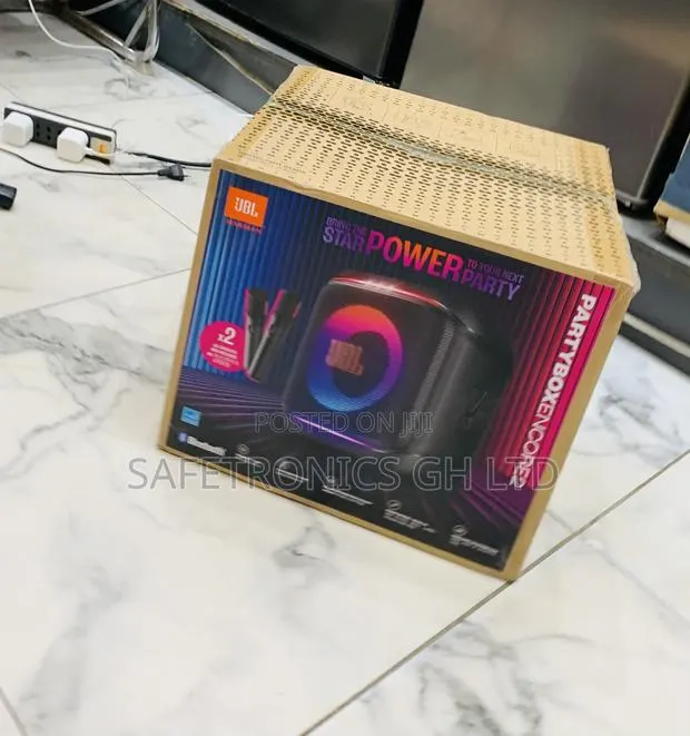 Secure Quality { Encore JBL 2 Mics Partybox Speaker · Photo 1