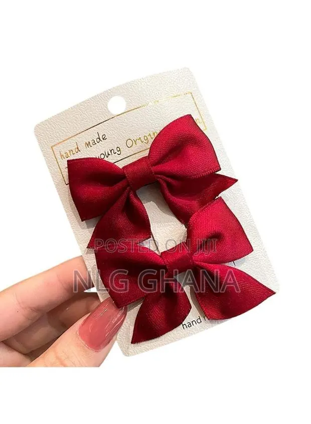 1pair Simple Style Hair Bow Clips Non-Slip Cute. Tvx23582 · Photo 1