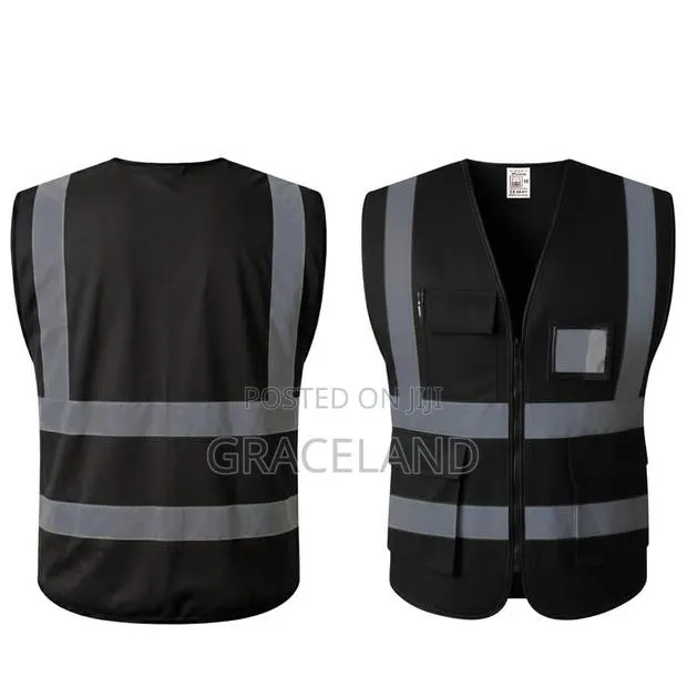 This Is Original Construction Safety Reflector Vest Black · Photo 1