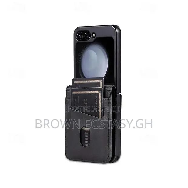 Samsung Galaxy Z Flip 7/8 Leather Wallet Case · Photo 1