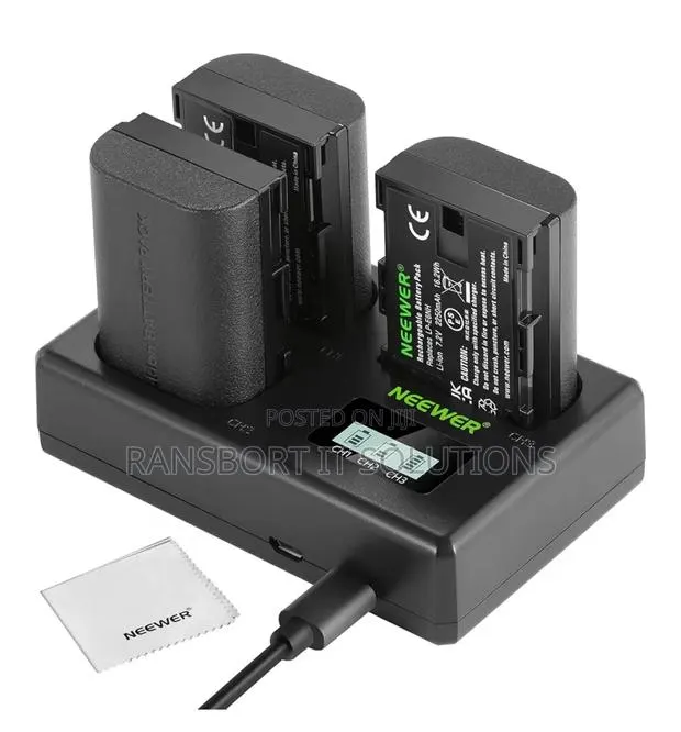 NEEWER Battery and Charger Set for LP-E6NH 2250mah Canon EOS R · Photo 1