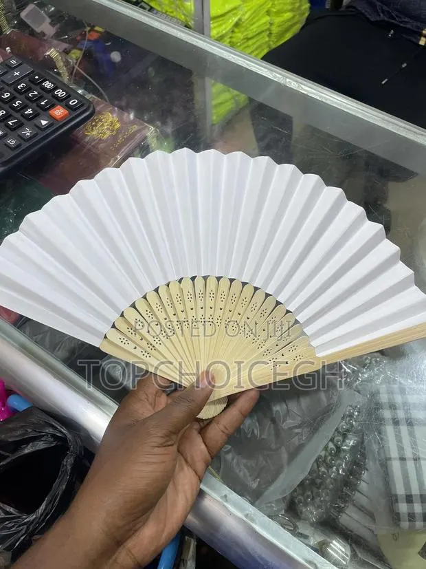 Stylish Bamboo Style Hand Fan for Church, Weddings, and Summer Heat · Photo 1