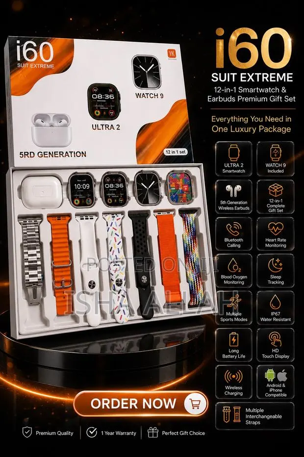 Hiwatch Ultra 3 Combo – 2 Watches + 2 Watch Cases +Airpods + 7 Straps · Photo 1