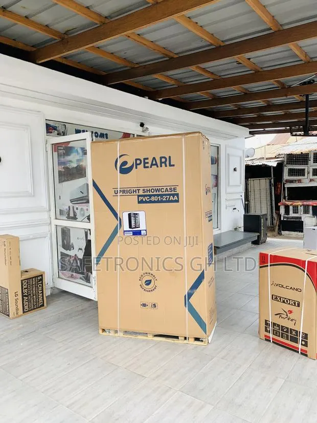 Elegant Sleek Pearl 690L Double-Door PVC-801-27AA Glass Display Fridge · Photo 1