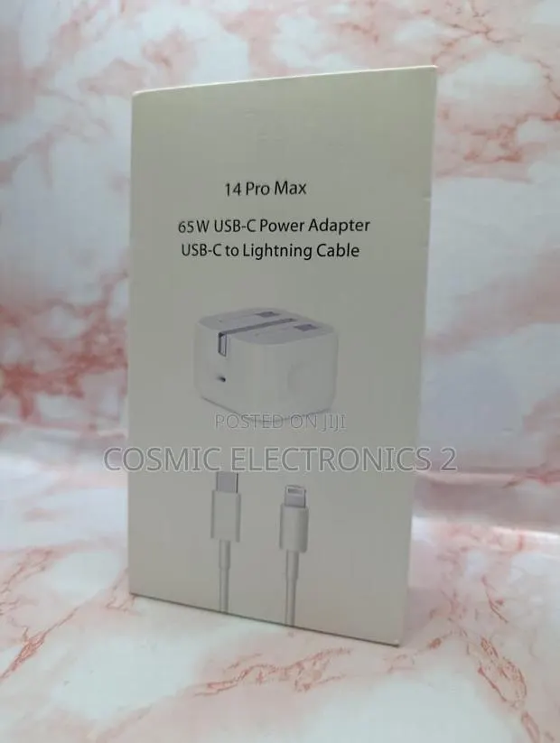 65W Fast Charging USB-C Power Adapter With Cable · Photo 1