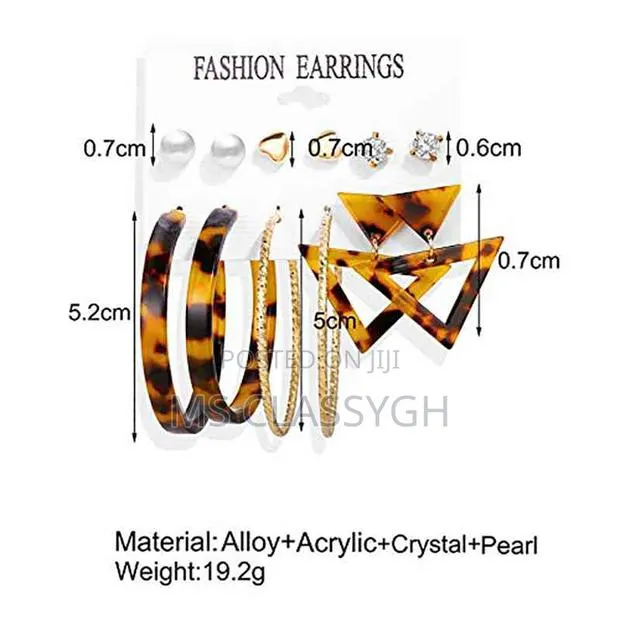 Fashion Bohemian Pearl Acrylic Acetate Board Shell Earrings · Photo 1