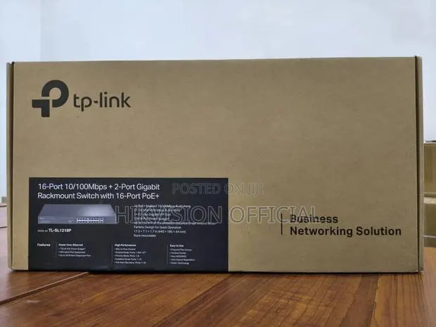 Tl-Sl1218p16-Port 10/100 MBPS + 2-Port Gigbit Switch With 16-Port Poe+ · Photo 1