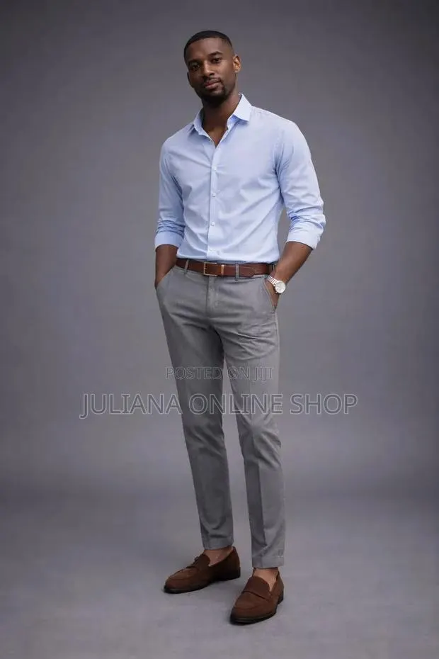 Men Sirt and Material Trousers · Photo 1
