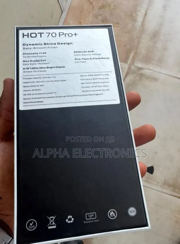 New Infinix Hot 70 Pro 5G+ 256 GB Black · Photo 1