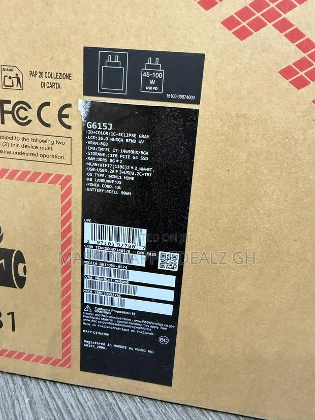 New Laptop Asus ROG Strix G16 16GB Intel Core i7 SSD 1T · Photo 1